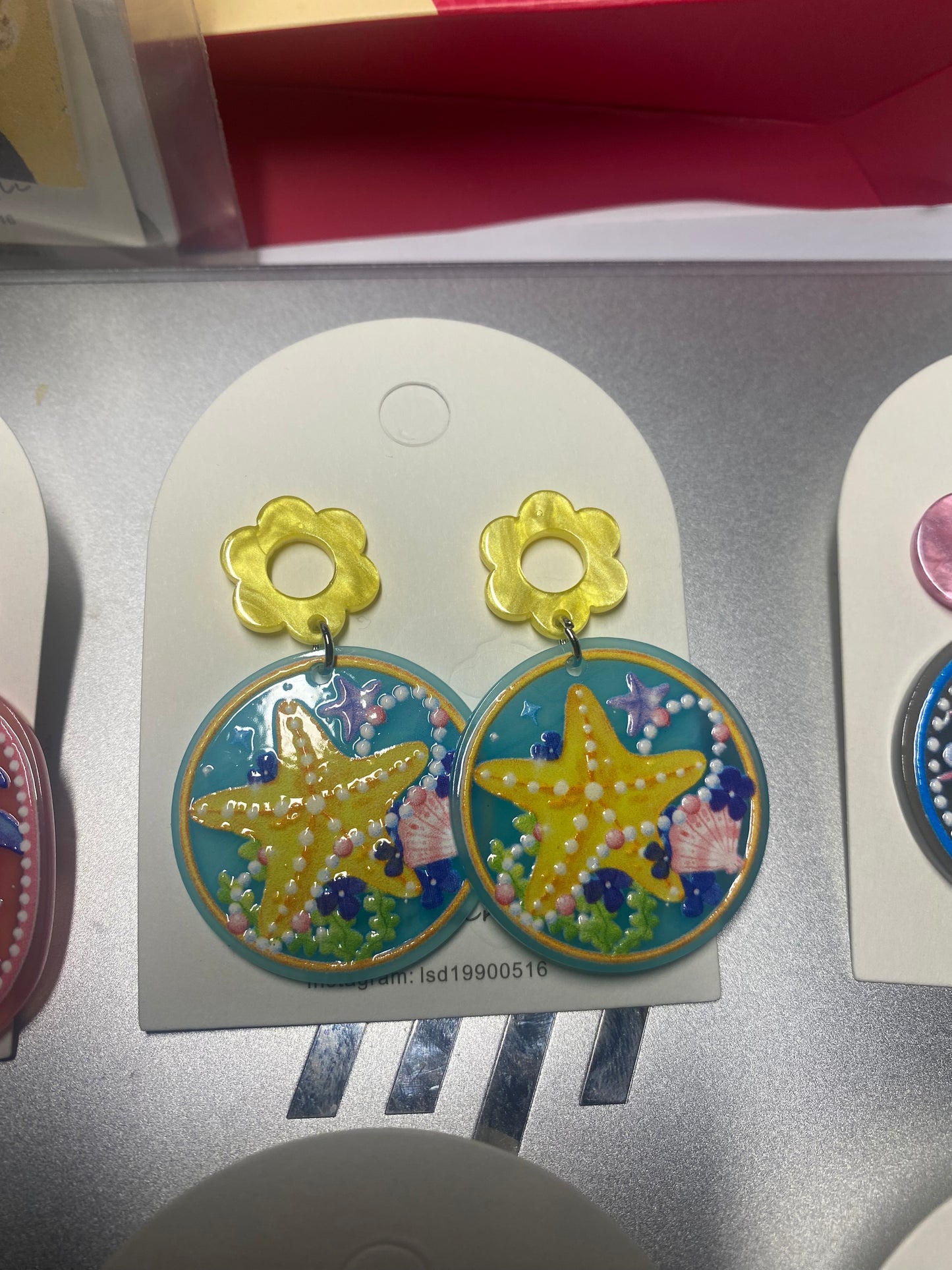 Ocean acrylic earring collection