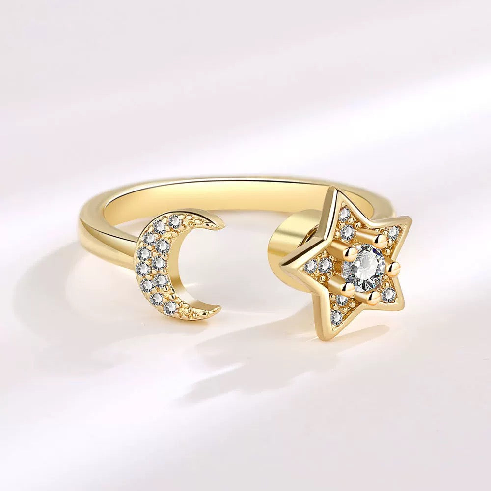 Anti stress ring moon and star