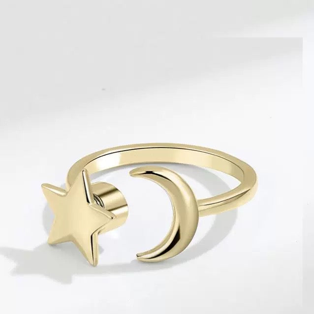 Anti stress ring moon and star
