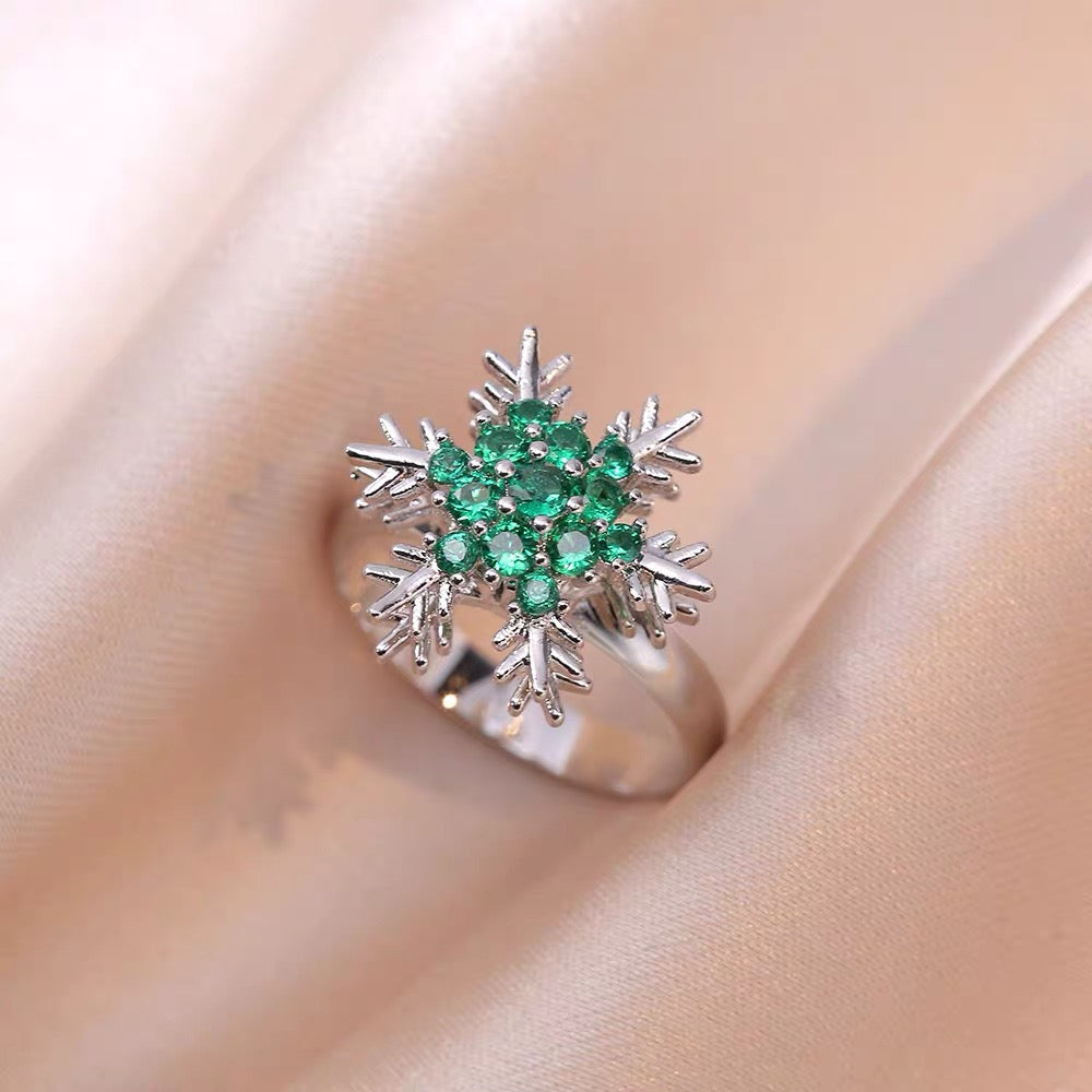 Snowflakes anti stress ring