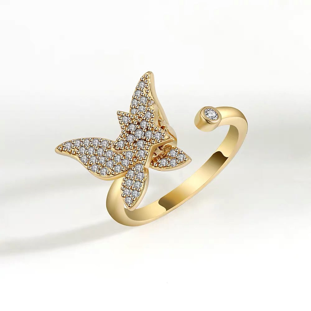 Anti stress ring butterfly