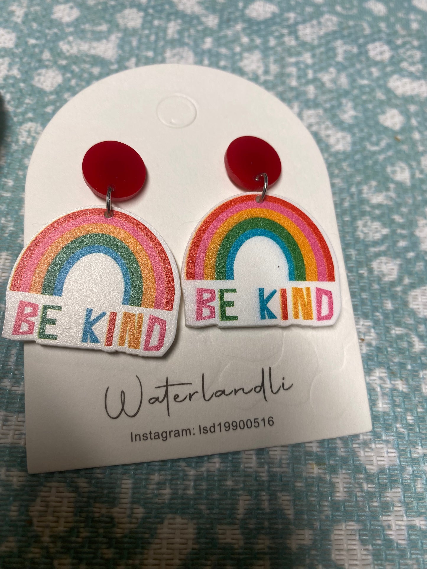 Be kind acrylic earrings