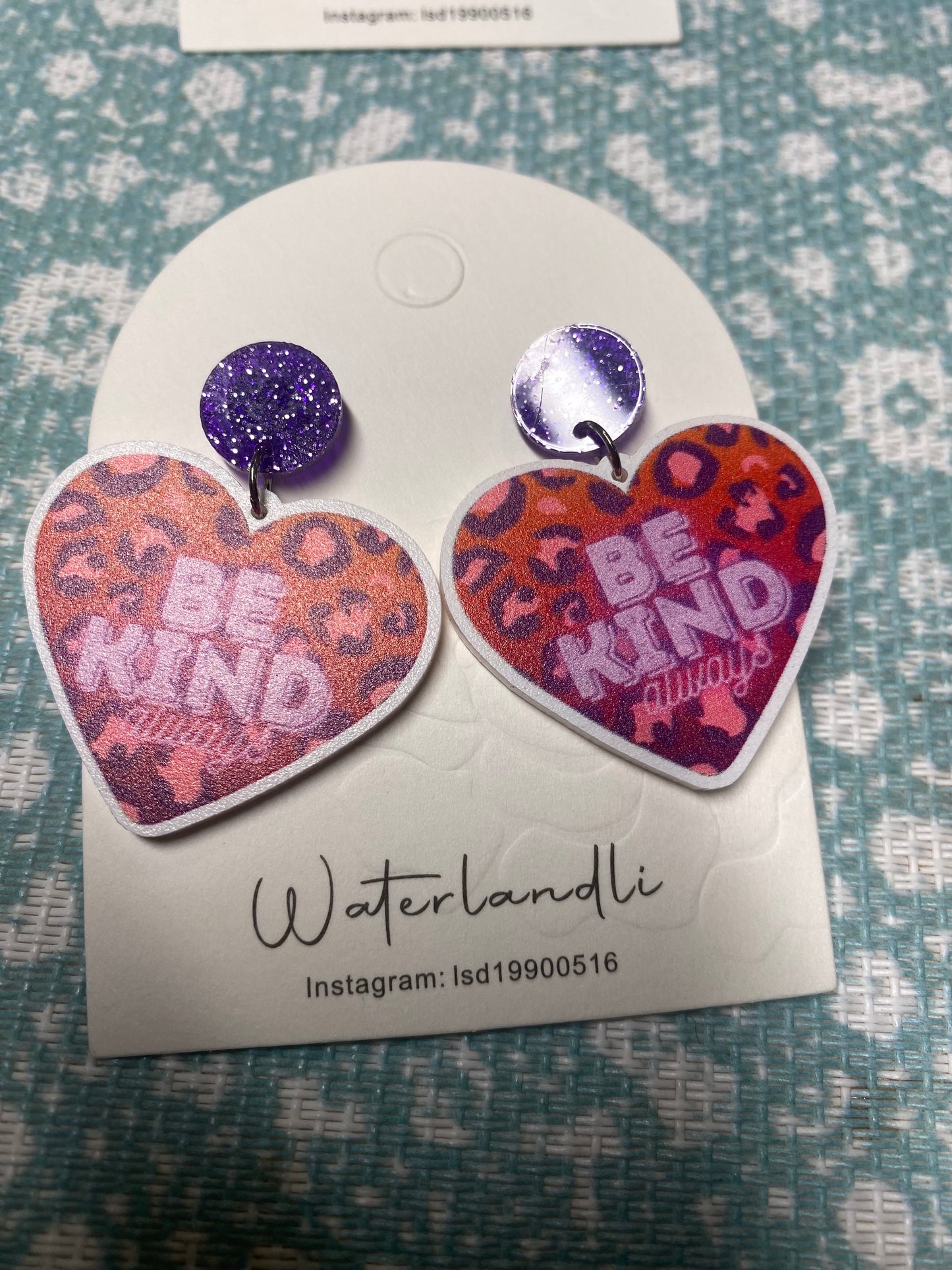 Be kind acrylic earrings