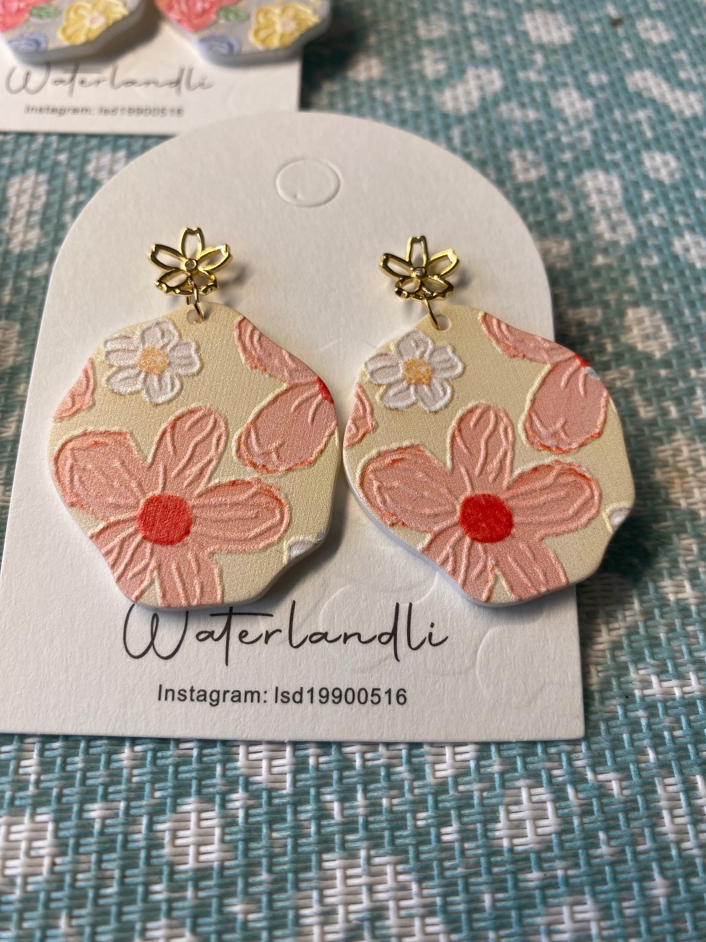 Flower acrylic earring collection