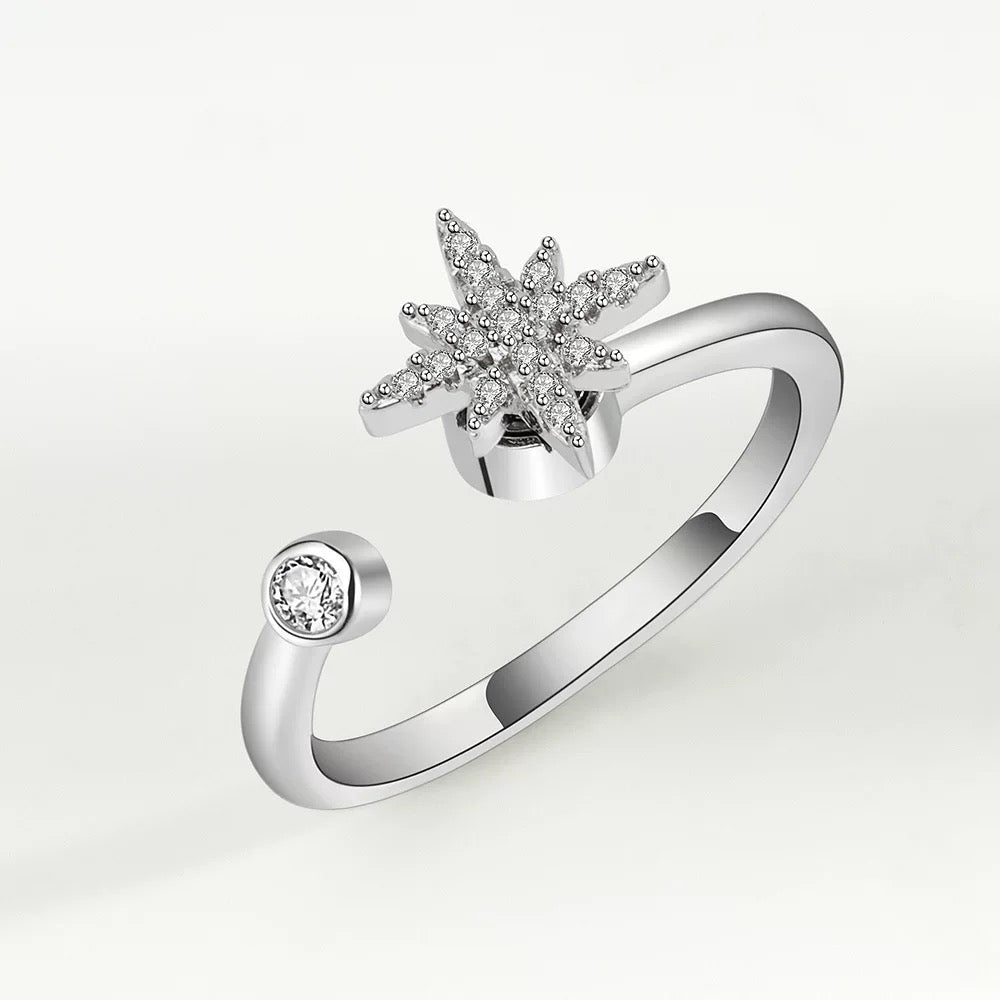 Snowflakes anti stress ring
