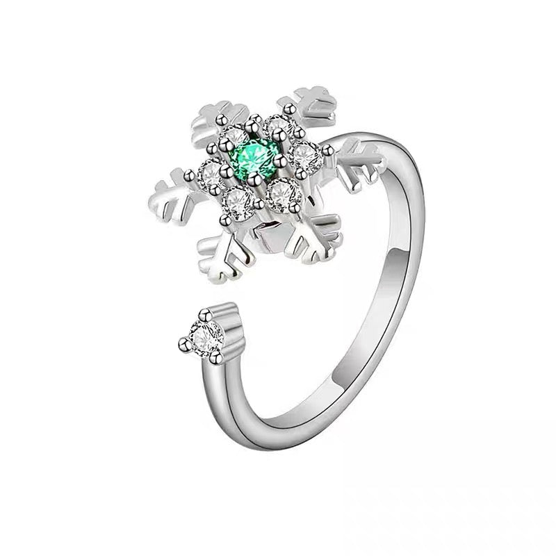 Snowflakes anti stress ring