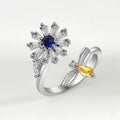 Anti stress ring Flower and bee