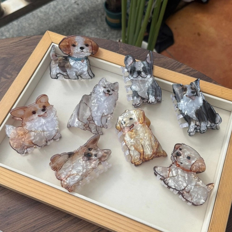 Acrylic dog hair clip