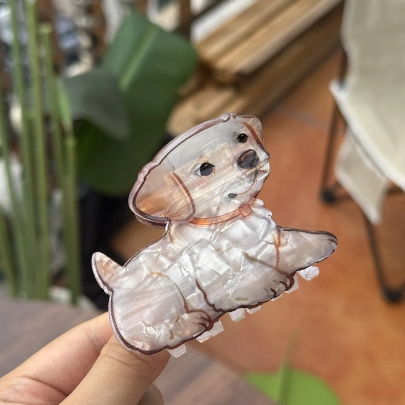 Acrylic dog hair clip