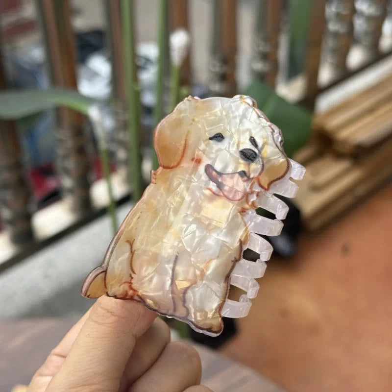 Acrylic dog hair clip