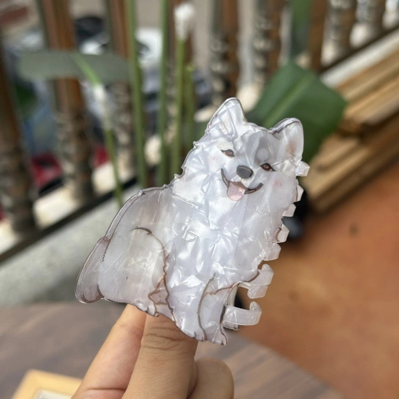 Acrylic dog hair clip